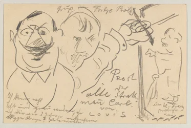 Lovis Corinth para Carl Strathmann: cartão postal, carimbado em 10 de agosto de 1904