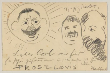 Lovis Corinth para Carl Strathmann: cartão postal, carimbado em 12 de dezembro de 1902