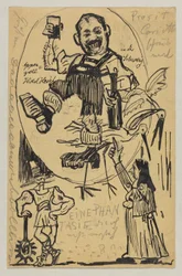 Lovis Corinth para Carl Strathmann: cartão postal, carimbo postal 12 de junho de 1895 (Appenzell)