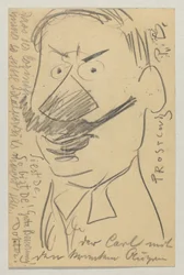 Lovis Corinth a Carl Strathmann: cartão postal, carimbo postal 21 de Fevereiro de 1904
