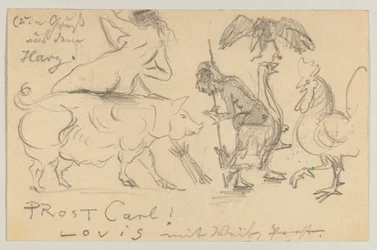 Lovis Corinth para Carl Strathmann: cartão postal, carimbado em 21 de julho de 1905