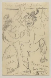 Lovis Corinth a Carl Strathmann: cartão postal, carimbo postal 25 de Fevereiro de 1904