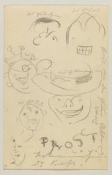 Lovis Corinth a Carl Strathmann: cartão postal, carimbo postal 27 de Março de 1905