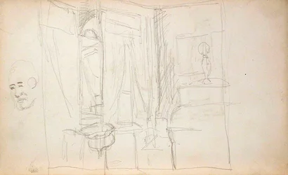 Homem a conduzir crianças (recto), interior (verso)