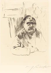 Auto-retrato com um casaco de peles, 1913.