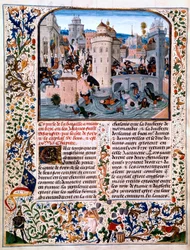 Massacre dos rebeldes camponeses em Meaux, 1358, c1475