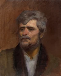 Estudo da cabeça do personagem de um homem