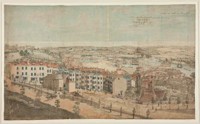 Esboço preparatório para View of Granby Hill, Clifton, from the West (aquarela sobre papel)