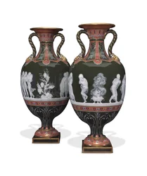 Um par de vasos, &39;Les alteres y les frileux&39;