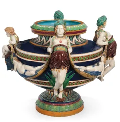 Grande jardineira de faiança da Minton, c.1870 (cerâmica)