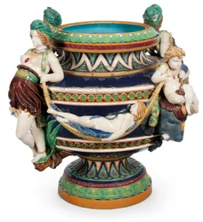Grande jardineira de faiança da Minton, c.1870 (cerâmica)