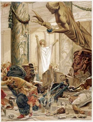 São Martinho desertar os ídolos do paganismo, da ap. pintura de Merson