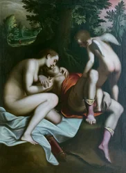 A morte de Adónis, antes de 1585, Luca Cambiaso (óleo sobre tela)