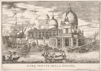 Ilustração 61: Vista da alfândega Dogana da Mar na confluência do Grande Canal em ..., 1703.