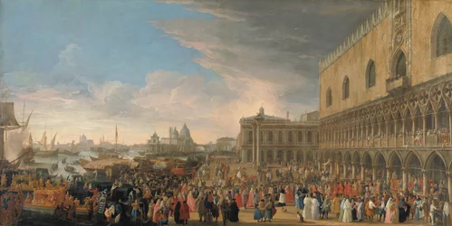 A entrada do embaixador francês em Veneza em 1706
A entrada cerimonial de Henri-Charles Arnauld de Pomponne, conhecido como o Abade de Pomponne, em Veneza como embaixador francês a 10 de Maio de 1706