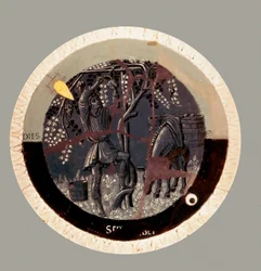 Setembro: a colheita, terracota de Luca della Robbia
