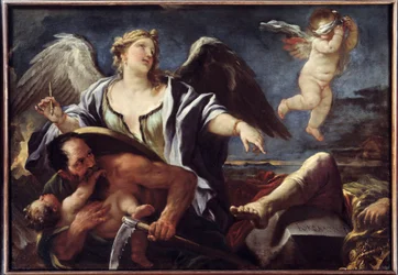 História Escrevendo Recepções no Verso do Tempo Pintura de Luco Giordano dit Fa Presto (1632-1705) Século XVII. Brest, Museu de Belas Artes