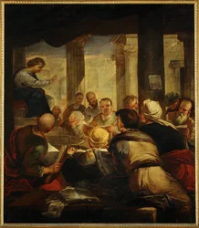 Jesus ensina os doutores no Templo (pintura sobre tela)