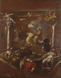 Santo Antônio de Pádua restaura o Pé de Homem, antes de 1700.