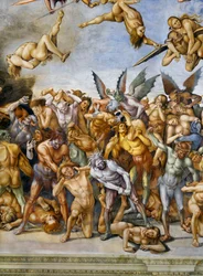 Condenados no inferno, do ciclo de frescos do Juízo Final