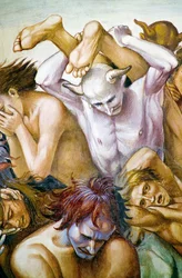 Malditos no inferno, do ciclo de afrescos do Juízo Final