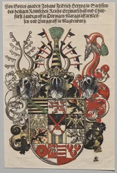 Brasão de John Frederic, Eleitor da Saxônia, chamado o Magnânimo