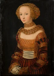 Dinamarquês: Retrato de uma jovem mulher. Princesa Emilie da Saxónia  Retrato de uma jovem mulher. Princesa Emília da Saxónia