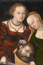 Alemão: Judith mit dem Haupt des Holofernes und einer Dienerin Judith com a cabeça de Holofernes e uma criada