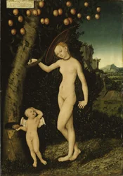Alemão: Venus mit Amor als Honigdieb Vénus e Cupido como ladrão de mel