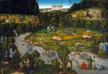 Caça no Castelo Hartenfels (Torgau, na Saxônia)