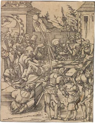 Martírio de São Bartolomeu. Da série Martírio dos Doze Apóstolos, c. 1520.