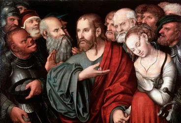 Cristo e a mulher apanhada em adultério, depois de 1532.