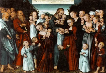 Alemão: Christus segnet die Kinder Cristo abençoa as crianças