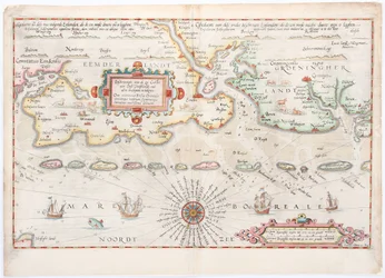 Mapa de 1584 da Frísia Oriental de Waghenaer