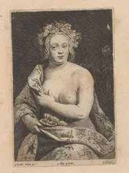 Retrato de uma mulher desconhecida com um ventilador