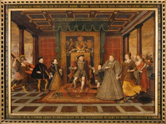 A família de Henrique VIII: uma alegoria da sucessão Tudor, 1572