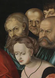 Cristo e a Mulher Tirada em Adultério, detalhe, c.1700 (óleo sobre madeira)