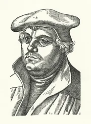 Martinho Lutero, reformador protestante alemão (gravura)