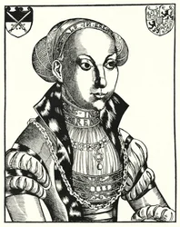 Sybille de Cleves, consorte de John Frederick I, Elector of Saxony (gravura)