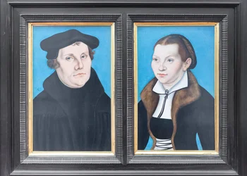 Retratos de Martin Luther e da sua esposa Katharina von Bora