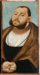 John Frederick I, Elector of Saxony (1503-1554), por Cranach, Lucas, o Ancião (1472-1553). Óleo sobre madeira