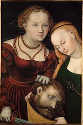 Judite com a cabeça de Holofernes e um criado (óleo sobre madeira)