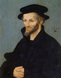 Retrato de Philip Melanchthon ou Philipp Schwarzerd (1497-1560)
