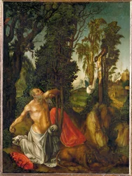 São Jerónimo Penitente (pintura sobre madeira de tília)