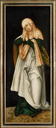 Santa Maria sofredora, ala interior de um altar (pintura sobre madeira de tília)