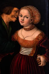 O Velho Apaixonado ou Os Amantes Desencontrados, pormenor, ca. 1530 (óleo sobre madeira)