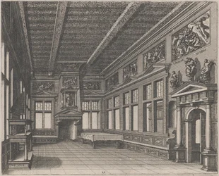 Interior com Buffet, Chaminé e Pinturas Religiosas