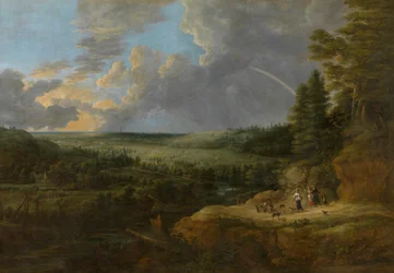 Paisagem com Arco-íris (óleo sobre tela)