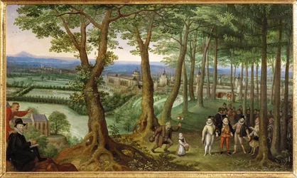 O imperador Rudolf II passeia no rio, c.1593 (pintura sobre madeira)