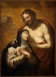 O Abraço Místico de Cristo a Santa Catarina de Siena, Visão Mística (óleo sobre tela)